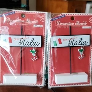 Lot of 2 ITALY deco skewers